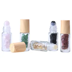 Botol parfum kaca kristal minyak, botol parfum kaca Roll-on dapat diubah portabel