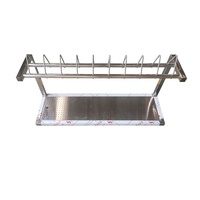 Égouttoir à vaisselle à 2 niveaux, grand égouttoir à vaisselle en acier inoxydable pour comptoir de cuisine, égouttoir à vaisselle