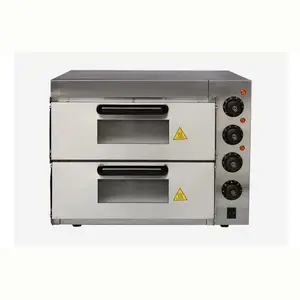 Horno eléctrico de convección de doble capa para Pizza, 20L, 3000W, para asar pollo, pato, pastel, pan, horno de acero inoxidable para hornear