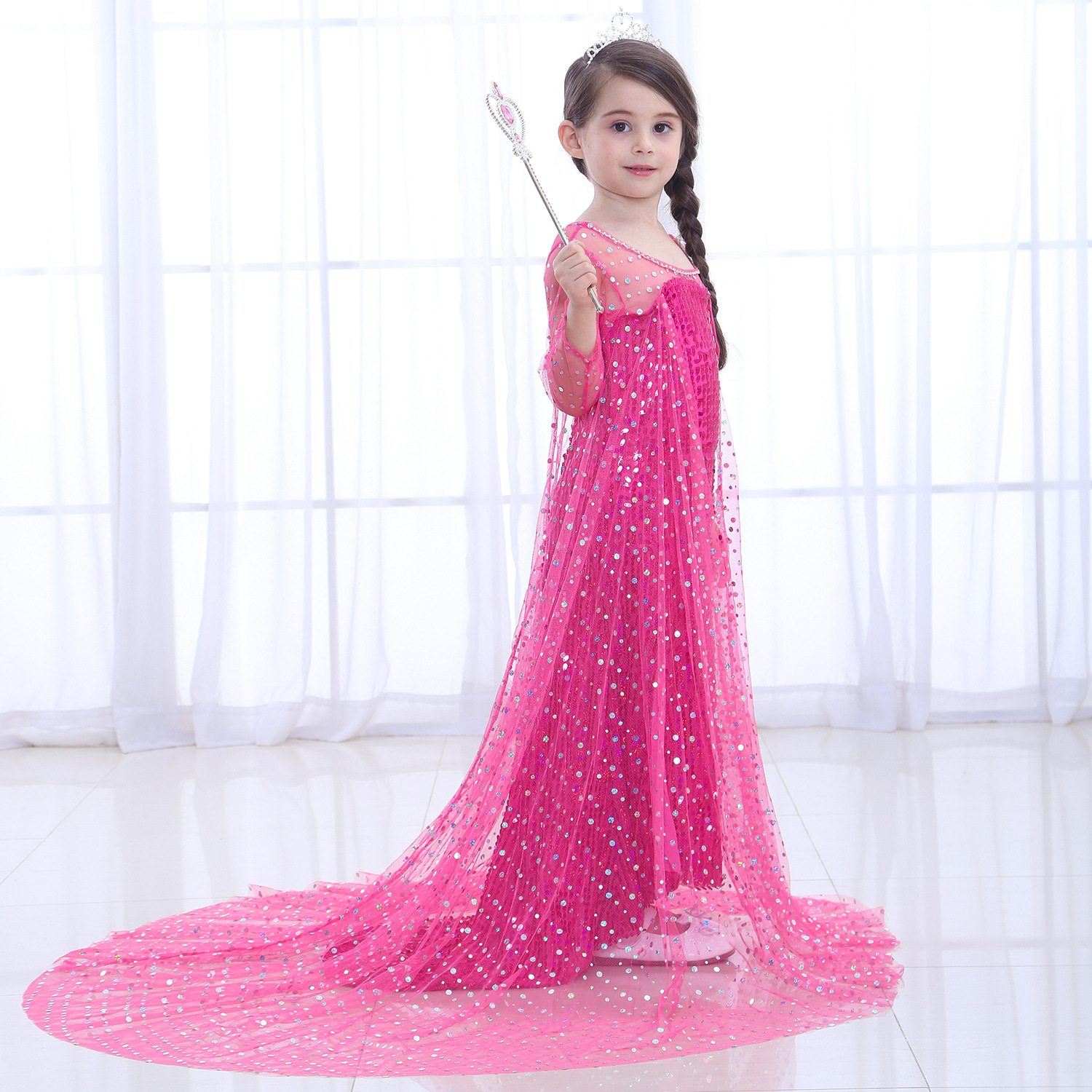 pink purple prom dresses Lilac Sequin Strapless Mermaid Customized Long Purple Prom Dress main image 0