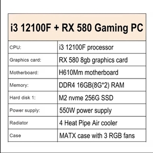 <span class=keywords><strong>PC</strong></span> para Juegos Más Popular, <span class=keywords><strong>I3</strong></span> <span class=keywords><strong>12100f</strong></span>, <span class=keywords><strong>PC</strong></span> de Escritorio Todo en Uno para Jugadores y Negocios, 16G DDR4, M.2, RX580, H610M, <span class=keywords><strong>PC</strong></span> para Juegos Reconstruida - Product Image 3