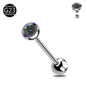 <span class=keywords><strong>Piercing</strong></span> per Lingua in Lega di Titanio F136 con Filettatura Interna, Chiodi per Lingua G23, Barbell per Cartilagine dell'Orecchio, Trucco Permanente, Stud per Lingua - Product Image 6