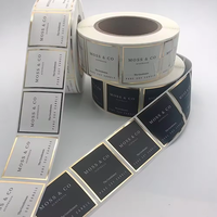 Autocollants 3d métalliques argent/or personnalisés, étiquette privée bobp pour parfum, étiquette privée
