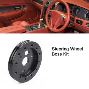 Adaptador de Volante de Aluminio de 0.5 y 1 Pulgada, de 6 a 3 Orificios, para Modificación y Mejora Automotriz, Plateado y Negro - Product Image 5