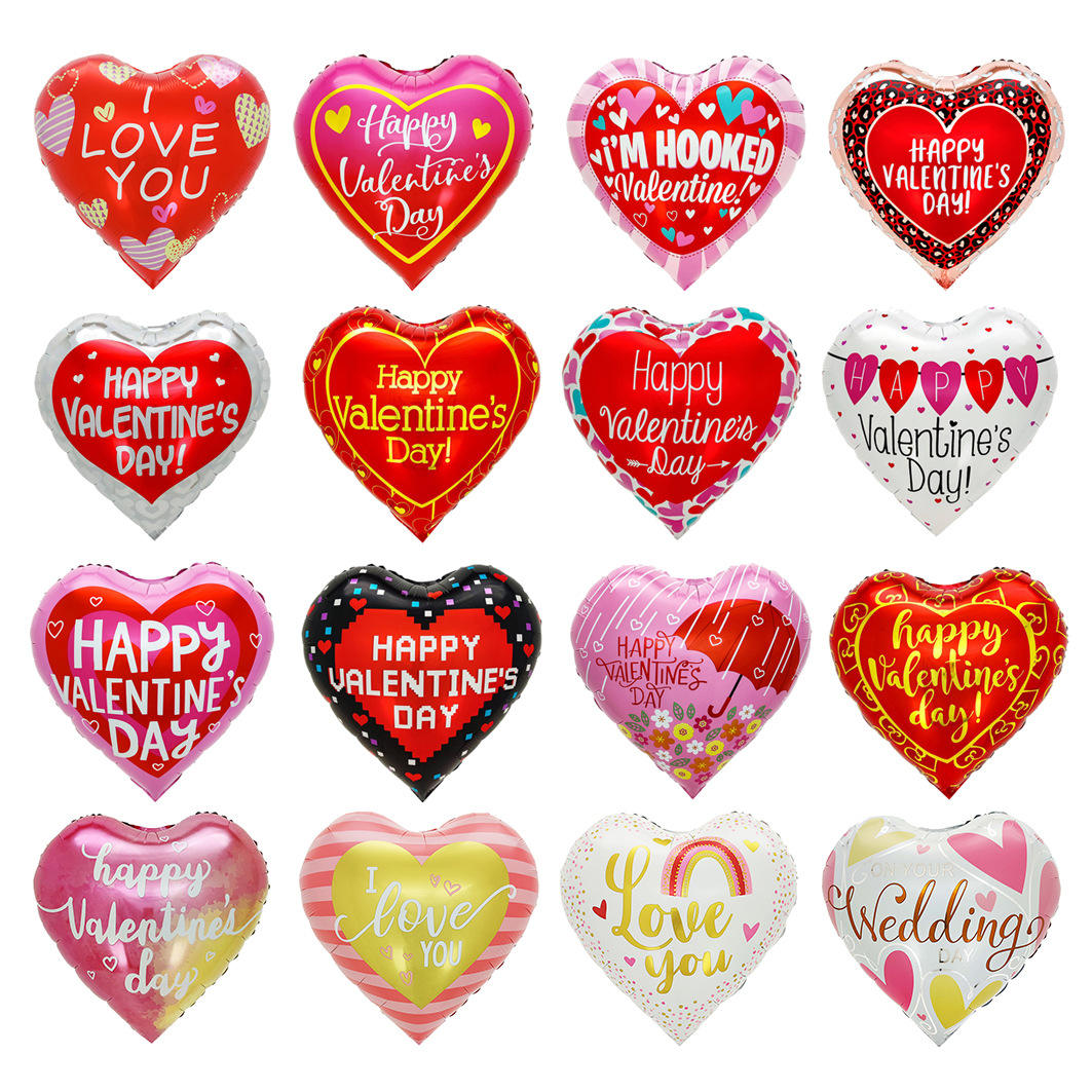 Wholesale 18 Inch Heart I Love You Spanish Te Amo Helium Foil Balloons Globos Valentine's Day Balloons Wedding Party Decoration