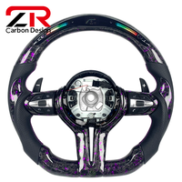 Volant sport en fibre de carbone forgée personnalisé avec affichage LED amélioré pour BMW Série F X3 F30 F20 F22 M2 M5