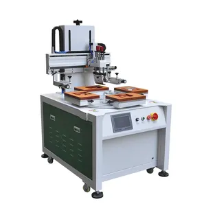 Chinese Manufacture Rotary Flat Screen Printing Machine Silk Screen Printer Machinery With Vacuum Table For License Plate