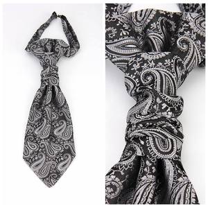 Papillon in Pelle Jacquard da Uomo Pre-Annodato per Abiti, Doppio Strato, Trendy, Nodo Hong Kong, Disponibile - Product Image 4