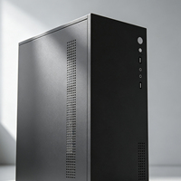 Q1 Black Mini Tower PC Case ITX MATX Support Long GPU 3.5HDD DIY Gaming Computer Chassis Steel Mesh Front Panel