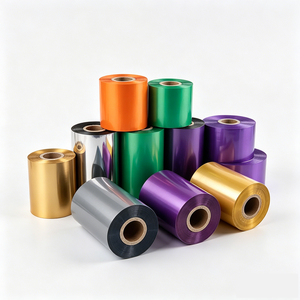 Ruban en satin doré pour transfert thermique, 110 mm * 300 m, ruban en résine lavable pour imprimante, pour l'impression de boîtes cadeaux, d'étiquettes textiles - Product Image 6