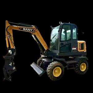 Miniexcavadora SANY SY55 de Segunda Mano, Certificada CE, con Cucharón, Motor, Bomba y Rodamientos, Modelo 2022, 5.5T, para Construcción y Minería - Product Image 2