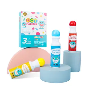 Hot Sale 3 Farben Super Dots wasch bar kein Chaos sicher Kinder Marker Stifte Dot Marker Set Dot Art Dauber Spielzeug Kritzeleien Marker