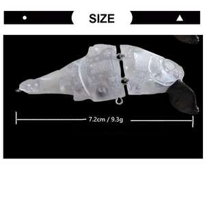 2024 nouveauté 7.2CM 9.3G non peint VIB nageur Wobbler flottant 3 segments méné appât hochets leurres de pêche - Product Image 3