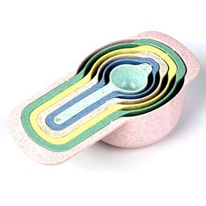 Juego de 10 Tazas Medidoras de Paja de Trigo Ajustables y Coloridas para Cocina, Utensilio de Cocina - Product Image 6