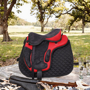 Silla de montar inglesa para caballos de resistencia |   Cinturón de equitación sin arnés de cuero de gamuza, cómodo, duradero, de calidad premium para entrenamiento y ejercicio ecuestre - Product Image 3