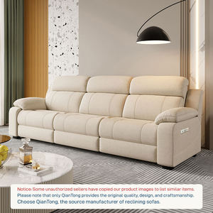 Canapé inclinable électrique moderne en tissu 3 places avec ports USB, ensemble de meubles de salon, canapé inclinable électrique en gros - Product Image 3