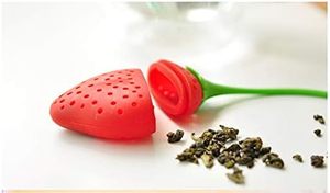 Small Size Strawberry Fruit Design <b>Silicone</b> Sink Tea Infuser Strainer for Tea Drinker - Product Image 4