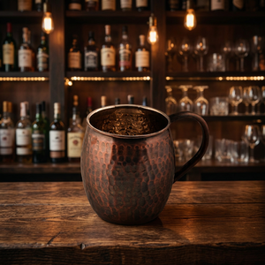 Handcrafted Copper Moscow Mule <b>Mug</b> Hammered Finish Vintage Style Eco-Friendly Heat Resistant for Cold Drinks Party Use Gift <b>Box</b> - Product Image 3