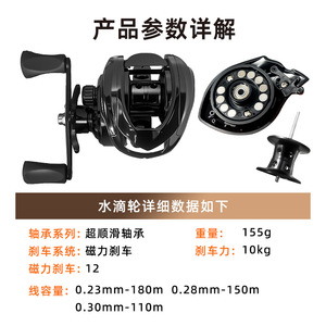 Baitcasting Reel All Metal Spool 10Kg Brake Force Freshwater Fishing Bass Wheel - Product Image 4
