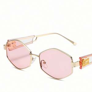 Gafas de Sol de Diseño Único con Forma de Polígono, Marca de Lujo, Vintage, Montura Pequeña, para Hombre y Mujer, 2025 - Product Image 5