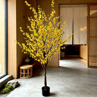 Realistiche bloemstukken Kunstmatige Forsythia bloemen Binnenplanten Kunstbloemen Bar Kantoor Huisdecoratie Accessoires Bruiloft achtergrond