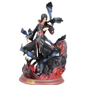 Figur aksi Anime Narutos, 29cm karakter Cosplay Narutos 2 kepala Uchiha Itachi Kakashi Pvc dengan kotak warna