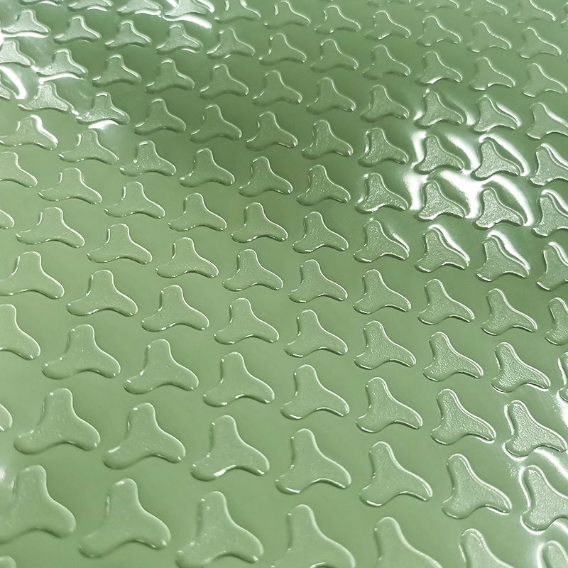 พื้นไวนิลเหรียญสีน้ำตาล