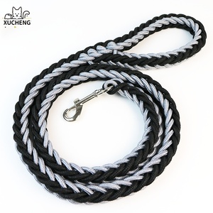 Venta al por mayor de cuerda trenzada de un solo ocho hilos de moda atractivo colorido hecho a mano de algodón trenzado fuerte cuerda correas para perros - Product Image 2