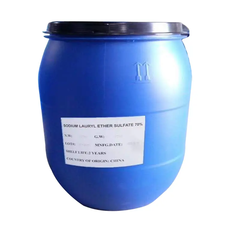 Natri Lauryl Ether Sulfate SLES 70% nhà sản xuất/chất tẩy rửa hóa chất SLES N70