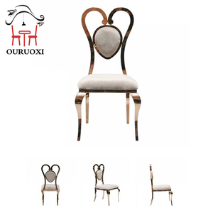 Sillas de comedor de lujo con marco de acero inoxidable, sillas de boda <span class=keywords><strong>para</strong></span> Hotel, proveedor de muebles comerciales - Product Image 5