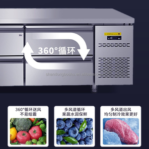 Nouveau congélateur à tiroirs professionnel à quatre ou six portes en acier inoxydable avec contrôle numérique et application, réfrigérateur <span class=keywords><strong>horizontal</strong></span> à tiroirs - Product Image 5