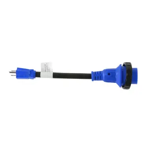 S10390 RV Elektrik Güç Kablosu Adaptörü 15A Erkek 5-15 P için 30A büküm kilit kadın L5-30R 10AWG/3 STW 12 "RV Kablosu