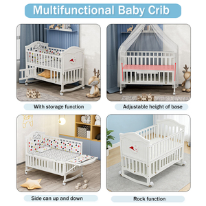Cuna Multifuncional para Bebés, Sofá de Lujo de Alta Gama, con Espacio de Almacenamiento Extendido y 3 Niveles Ajustables - Product Image 5