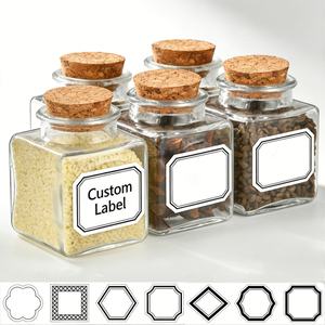 ขวดแก้วเปล่าทรงสี่เหลี่ยมขนาด 50 มล. พร้อมฝาไม้ สำหรับใส่เครื่องเทศ เมล็ดกาแฟ เทียน ของชำร่วยงานปาร์ตี้ พร้อมบริการสกรีนโลโก้ตามแบบ - Product Image 5