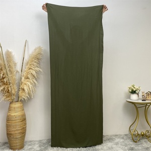 1956 #   10 Couleurs Jilbab Islamique en Crêpe Plissé, Hijab, Châle, Foulard et Long Khimar de Couleur Unie pour Femmes Musulmanes Aïd - Product Image 5