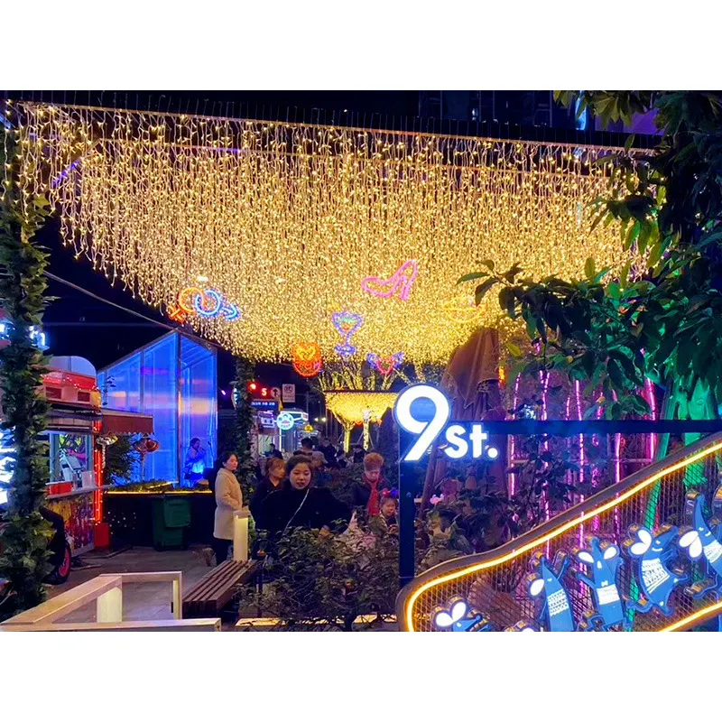 Trang trí ngoài trời LED hoạt động chuỗi đèn Patio Dimmable LED String ánh sáng ngoài trời LED String Lights