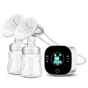 Extractor de leche eléctrico doble con función de memoria, bomba de leche eléctrica indolora para bebés, superventas