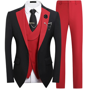 Costume trois pièces grande taille pour hommes, idéal pour les garçons d'honneur en commerce international, ou pour un hôte de <span class=keywords><strong>mariage</strong></span> <span class=keywords><strong>décontracté</strong></span> au <span class=keywords><strong>look</strong></span> haut de gamme. - Product Image 3