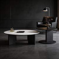 Table basse convertible de luxe moderne et minimaliste en fer forgé avec plateau en pierre, écologique, pour bureau, maison, salon