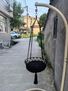 Venta directa de fábrica 33LBS capacidad tejida a mano Boho macramé colgante gato <span class=keywords><strong>hamaca</strong></span> para dormir, jugar, escalar y descansar - Product Image 3
