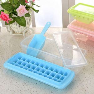 Ice Tray with Lid Shovel Large PP Ice Cube Tray for <b>Freezer</b> - Product Image 4