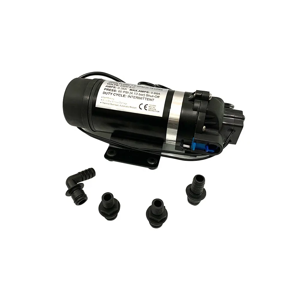 Yüksek verimli AC 110V 1.5A yüksek basınçlı diyaframlı su pompası temizleme makinesi için