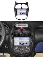 Navifly 8 cœurs 6+128 Go 4G LED WIFI BT Car-Play Auto Radio FM Multimédia GPS Navigation pour Peugeot 206 206CC 206SW 2000-2008