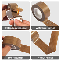Ruban adhésif imperméable pour machine de thermoscellage, ruban isolant à décollement facile, isolation électrique, film PTFE, ruban adhésif en silicone