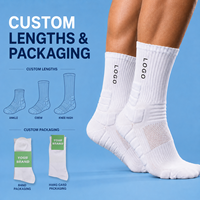 Chaussettes de sport personnalisées avec logo, directement de l'usine, chaussettes athlétiques en coton unisexe pour adultes, chaussettes mi-mollet personnalisées pour le basketball et les activités sportives