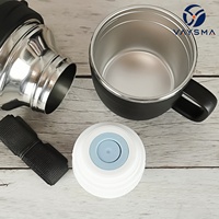 Bouteille isotherme sous vide en acier inoxydable 304 de 1,2 L avec poignées et couvercle-gobelet, pour le camping, la pêche, les voyages en voiture