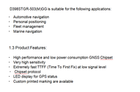 Récepteur GPS et GLONASS 1575,42 MHz (G-Mouse) Interface RS232, compact, haute performance et faible consommation d'énergie G-Mouse