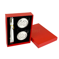 Pierres de refroidissement de liqueur de whisky, ensemble de pièces de monnaie en argent personnalisé, boîte-cadeau rouge en acier inoxydable, whisky glace en métal, Dollar, nouveau