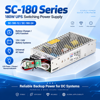 Alimentation électrique à mode commuté DC SC-180 avec fonction UPS, 12V 24V 180W, sortie unique 5A, fonction de charge de batterie
