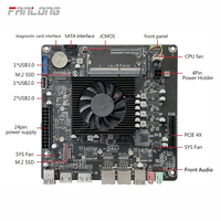 Placa base de baja potencia N100 NAS Puertos de red duales Ranura PCIe Enrutador dual M.2 Soft